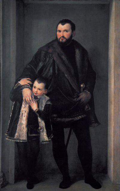 Portrait of Count Iseppo da Porto with His Son Adriano by Paolo Veronese